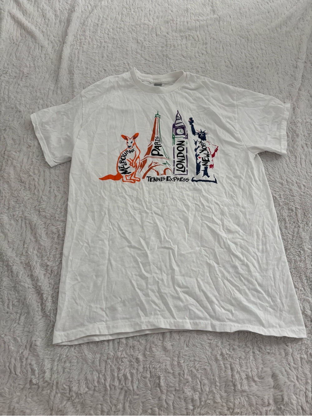 Gildan White Heavy Cotton Crewneck T‑Shirt